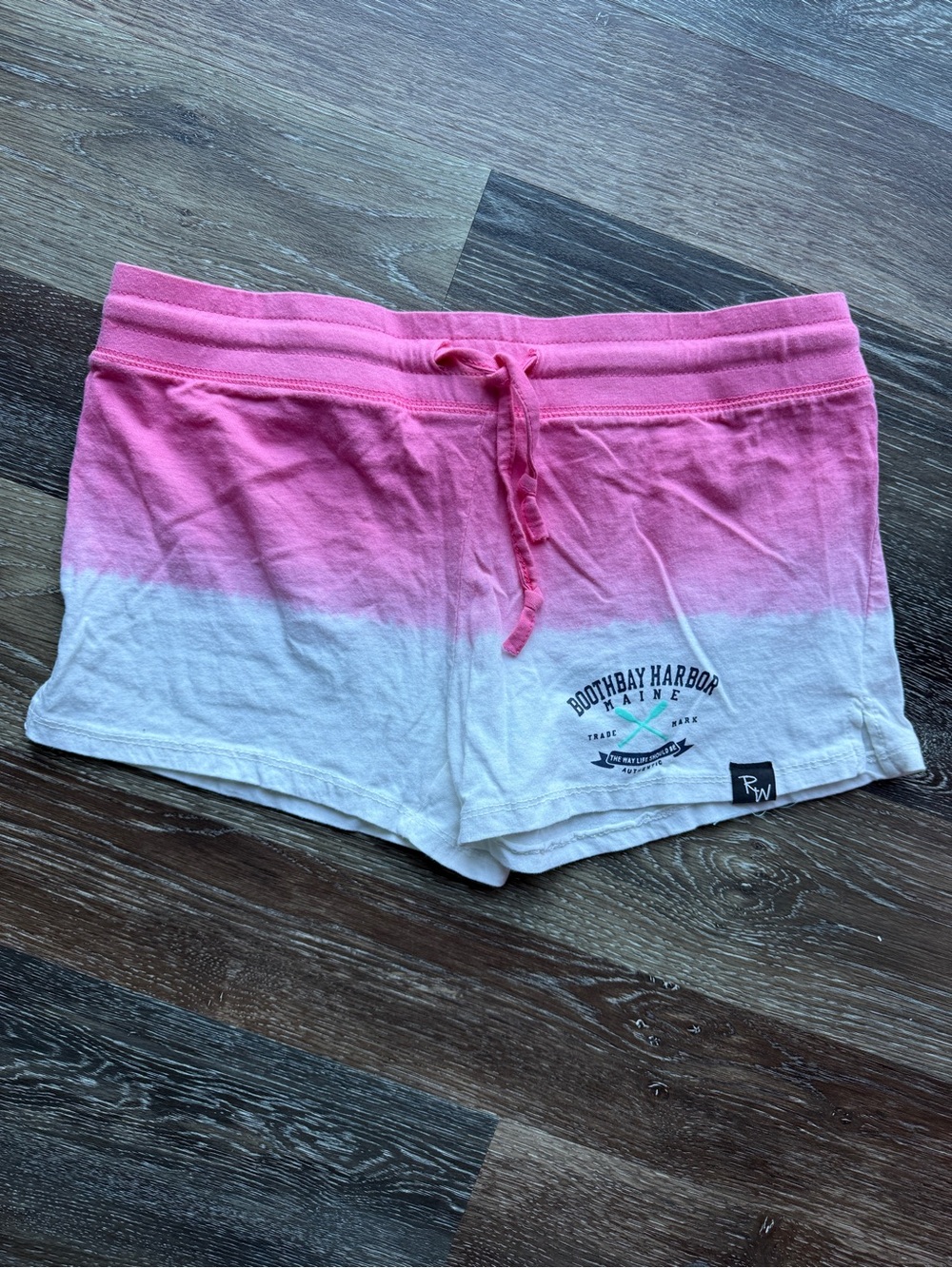Bootbay Harbor Pink Ombre Athletic Lounge Shorts with Drawstring